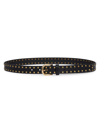 Isabel Marant Zap Leather Belt In Black