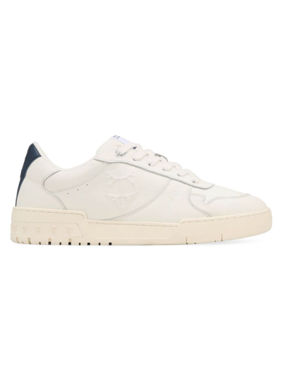 Naked Wolfe Men's Type-r Leather Combo Sneakers In White Blue