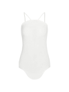 Rick Owens Women's Skorpio Rib-knit Halterneck Tank In Milk