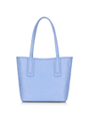 Mcm Women's Liz Monogram-embossed Leather Shopper Tote Bag In Blue