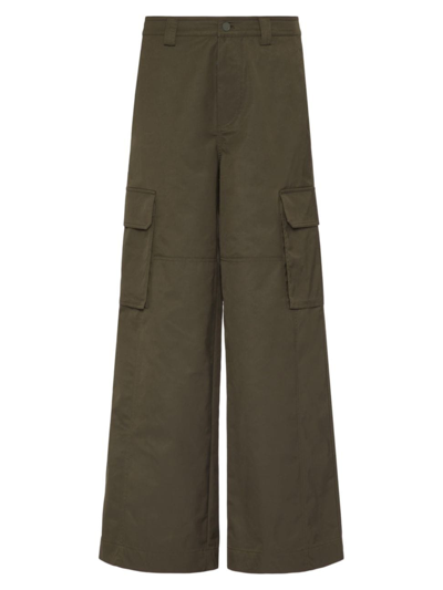 Valentino Nylon Cargo Pants In Olive