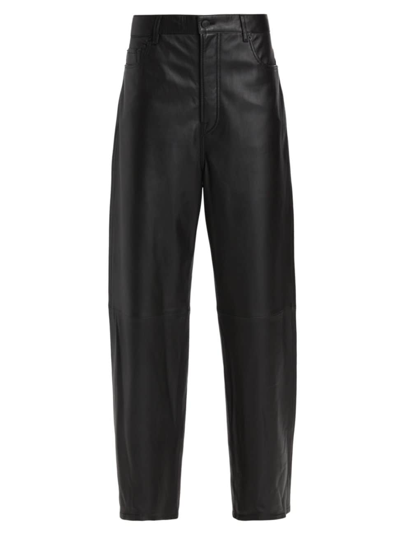 Wardrobe.nyc Women's Leather Wide-leg Pants In Black
