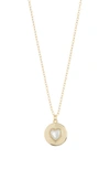 ARGENTO VIVO STERLING SILVER ARGENTO VIVO STERLING SILVER MOTHER OF PEARL HEART PENDANT NECKLACE