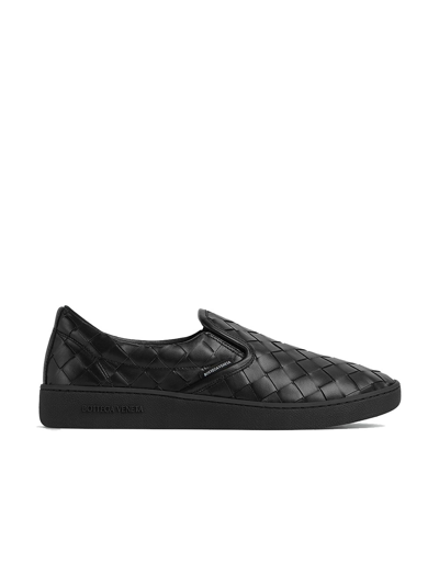 Bottega Veneta Black Sawyer Sneakers In White