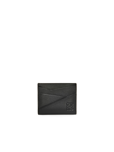 Loewe Simple Puzzle Card Holder In Classic Calfskin In Black