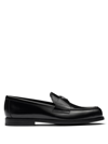 PRADA BRUSHED LEATHER LOAFERS