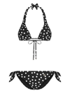 Dolce & Gabbana Black Polka Dot Bikini Set In Black