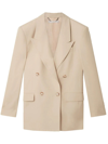 Stella Mccartney Stella Mc Cartney Beige Viscose Double Breasted Jacket In Brown