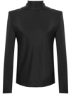 SAINT LAURENT SATIN COWL-BACK BLOUSE