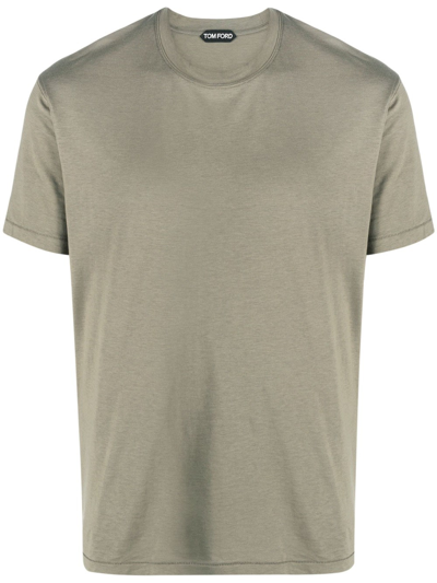 Tom Ford Crew Neck T-shirt In Green