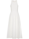 BRUNELLO CUCINELLI LONG SLEEVELESS PLEATED DRESS