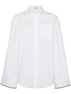 BRUNELLO CUCINELLI SHIRT WITH CONTRASTING EDGE