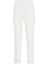 Brunello Cucinelli Silk-blend Cady Slim Trousers In Nude & Neutrals