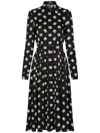 Dolce & Gabbana Logo Silk-blend Midi Dress In Multi