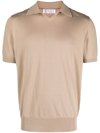 BRUNELLO CUCINELLI POLO SHIRT WITH CONTRASTING DETAILS