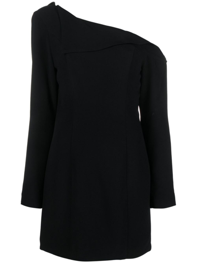 Federica Tosi One-shoulder Minidress In Black