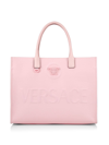 Versace Women's Logo Canvas Tote In Pale Pink