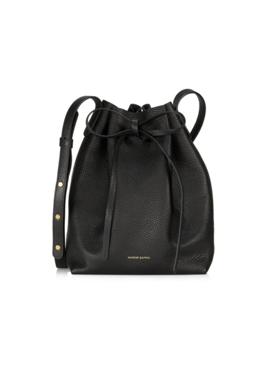 Mansur Gavriel Women's Pebbled-leather Mini Bucket Bag In Black