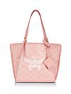 Mcm Women's Himmel Mini Lauretos Shopper Tote Bag In Silver Pink