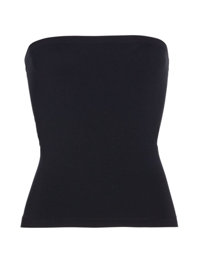 Wolford Fatal Matte Velvet Knit Tube Top In Black