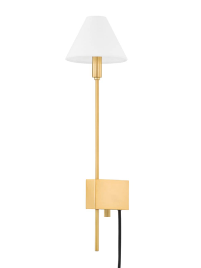 Hudson Valley Lighting Teaneck Plug-in Sconce In Aged Brass