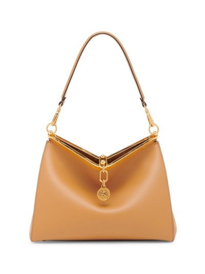 Etro Women's Vela Leather Shoulder Bag In Brown