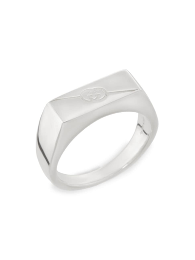 Gucci Men's  Tag Ring In Silver