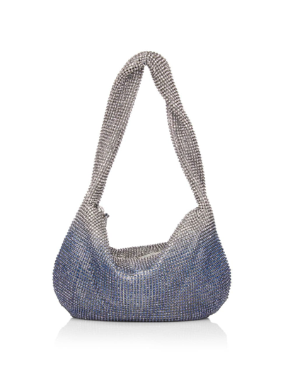 Whiting & Davis Women's Adrienne Crystal Mesh Hobo Bag In Ombre Blue