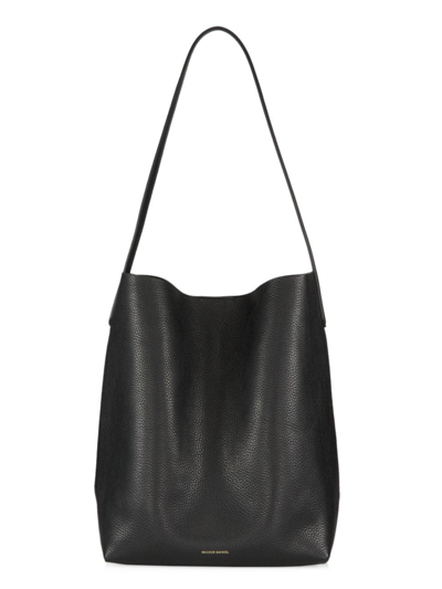 Mansur Gavriel Women's Everyday Cabas Pebbled-leather Bag In Black