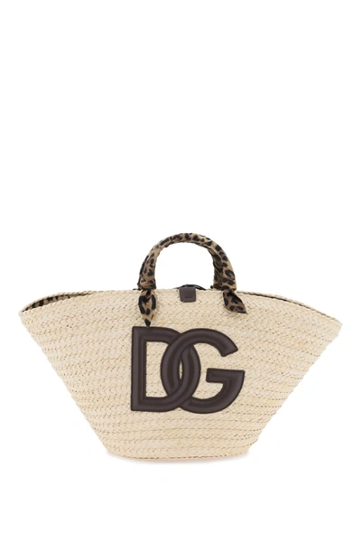Dolce & Gabbana Kendra Tote Bag In Beige, Brown