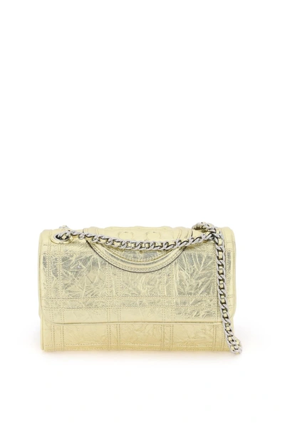 Tory Burch Fleming Small Shoulder Bag In Gold