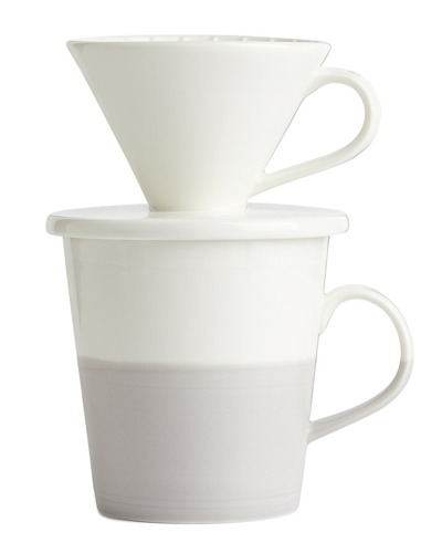 Royal Doulton 2pc 1815 Coffee Studio Single Pour Over Set In White