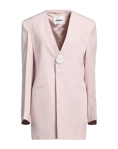 Jil Sander Woman Blazer Pink Size 2 Viscose, Silk