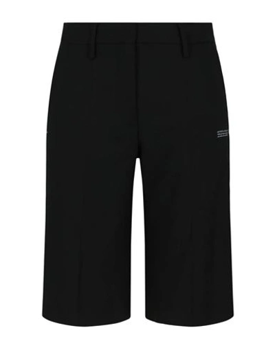 Off-white Bermuda Tailored Shorts Woman Shorts & Bermuda Shorts Black Size 0 Polyester, Virgin Wool,