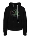 Palm Angels Oversize Broken Palm Graphic Hoodie In Black