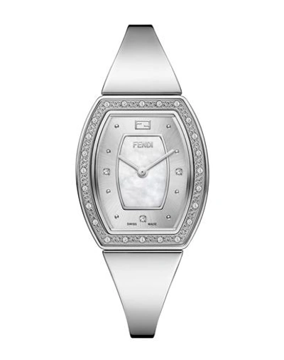 Fendi My Way Diamond Watch Woman Wrist Watch Silver Size Onesize Stainless Steel