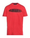 Dsquared2 Man T-shirt Red Size Xxxl Cotton