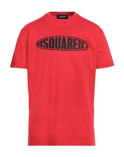 Dsquared2 Man T-shirt Red Size Xxxl Cotton