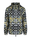 BURBERRY BURBERRY 'STANFORD' DOUBLE CHECK HOODED JACKET MAN JACKET MULTICOLORED SIZE XXL COTTON