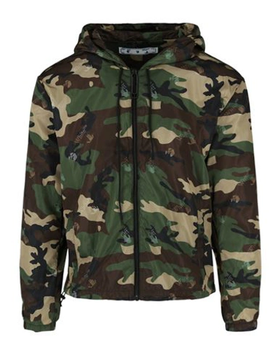 Off-white Camo Track Jacket In Green
