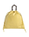 Jil Sander Metallic Top-handle Leather Tote Bag In Yellow