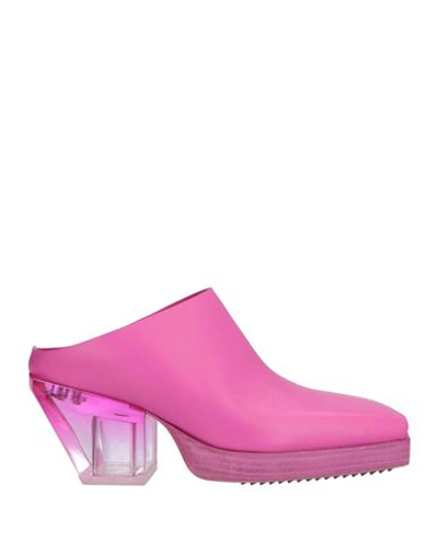 Rick Owens Woman Sandals Fuchsia Size 8 Soft Leather In Pink