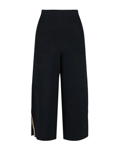 Stella Mccartney Embellished Cropped Pants Woman Pants Blue Size 4-6 Viscose, Polyester