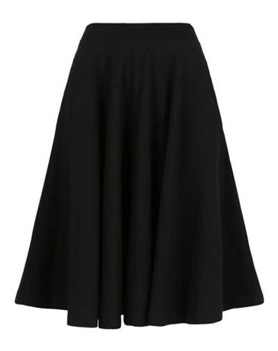 Burberry High-waisted A-line Skirt Woman Midi Skirt Black Size Xs Cotton, Polyamide
