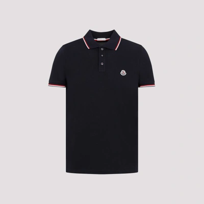 Moncler Ss Polo T-shirt In X Blue