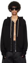 RICK OWENS BLACK WINDBREAKER HOODIE