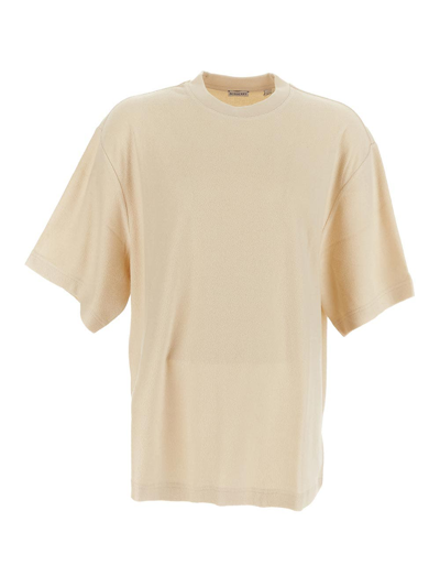 Burberry Ekd Cotton T-shirt In Beige