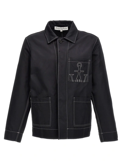 JW ANDERSON WORKWEAR CASUAL JACKETS, PARKA BLACK