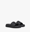 Mcm Visetos Slide Sandals In Black