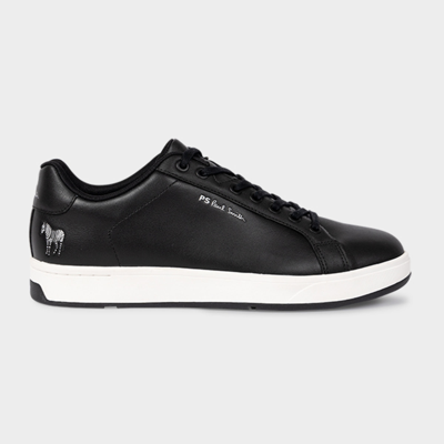 PS BY PAUL SMITH BLACK LEATHER 'ALBANY' SNEAKERS